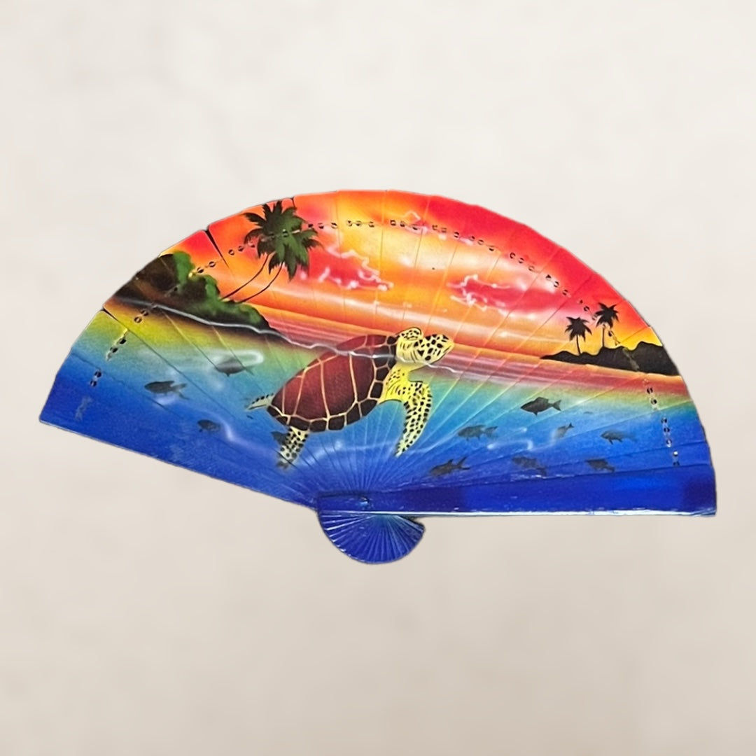 Zomerse houten waaier