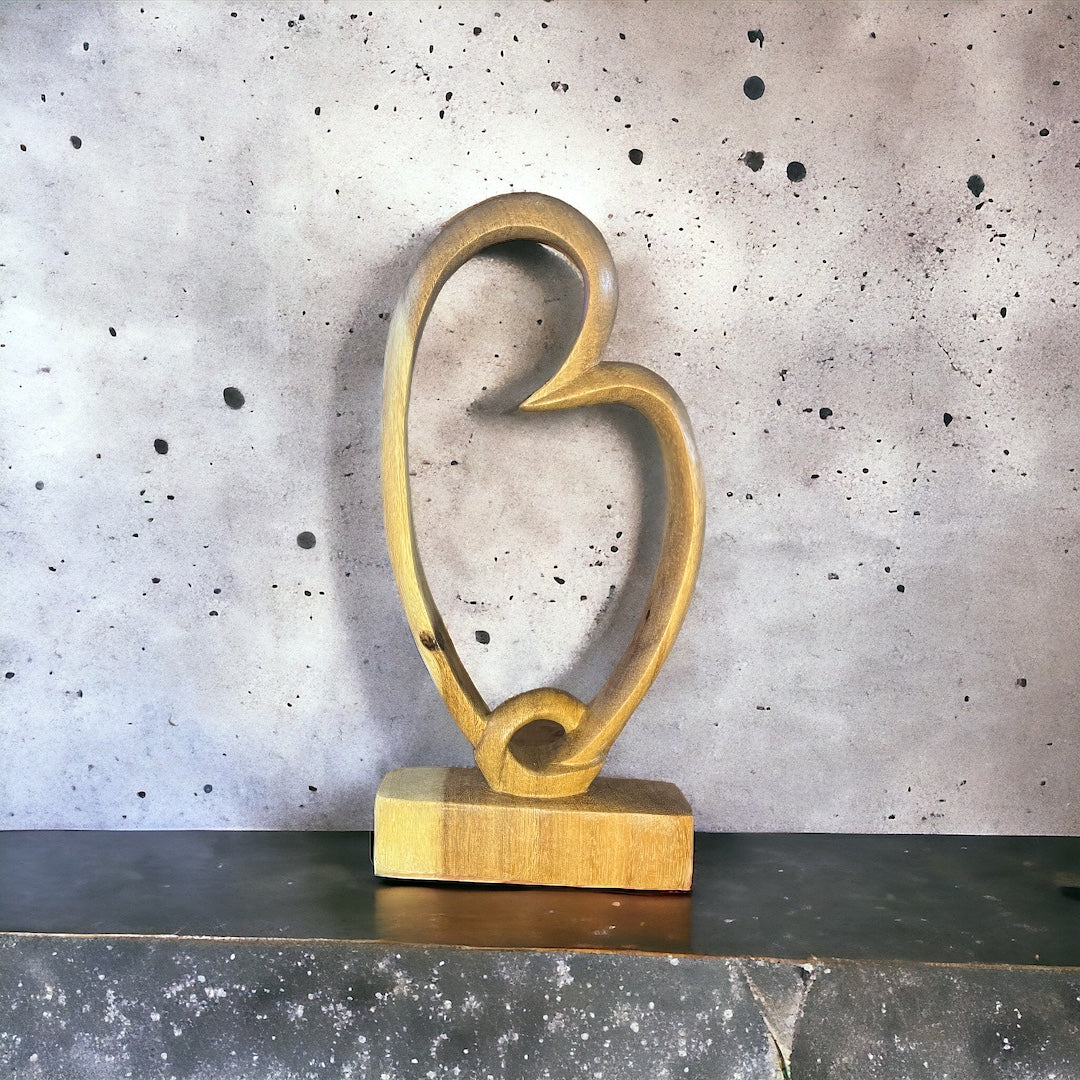 Houten beeld hart