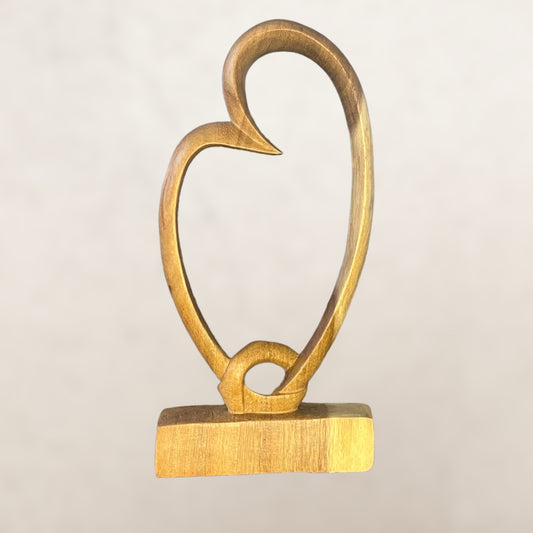 Houten beeld hart