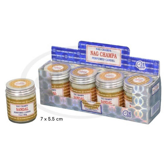 Glazen kaars 85 g Nag Champa Sandal