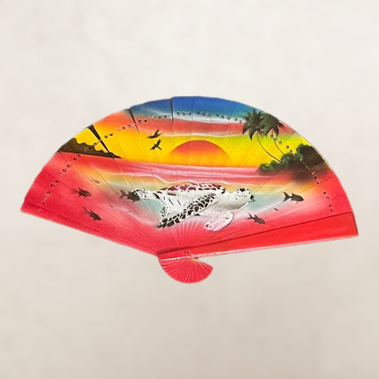 Zomerse houten waaier